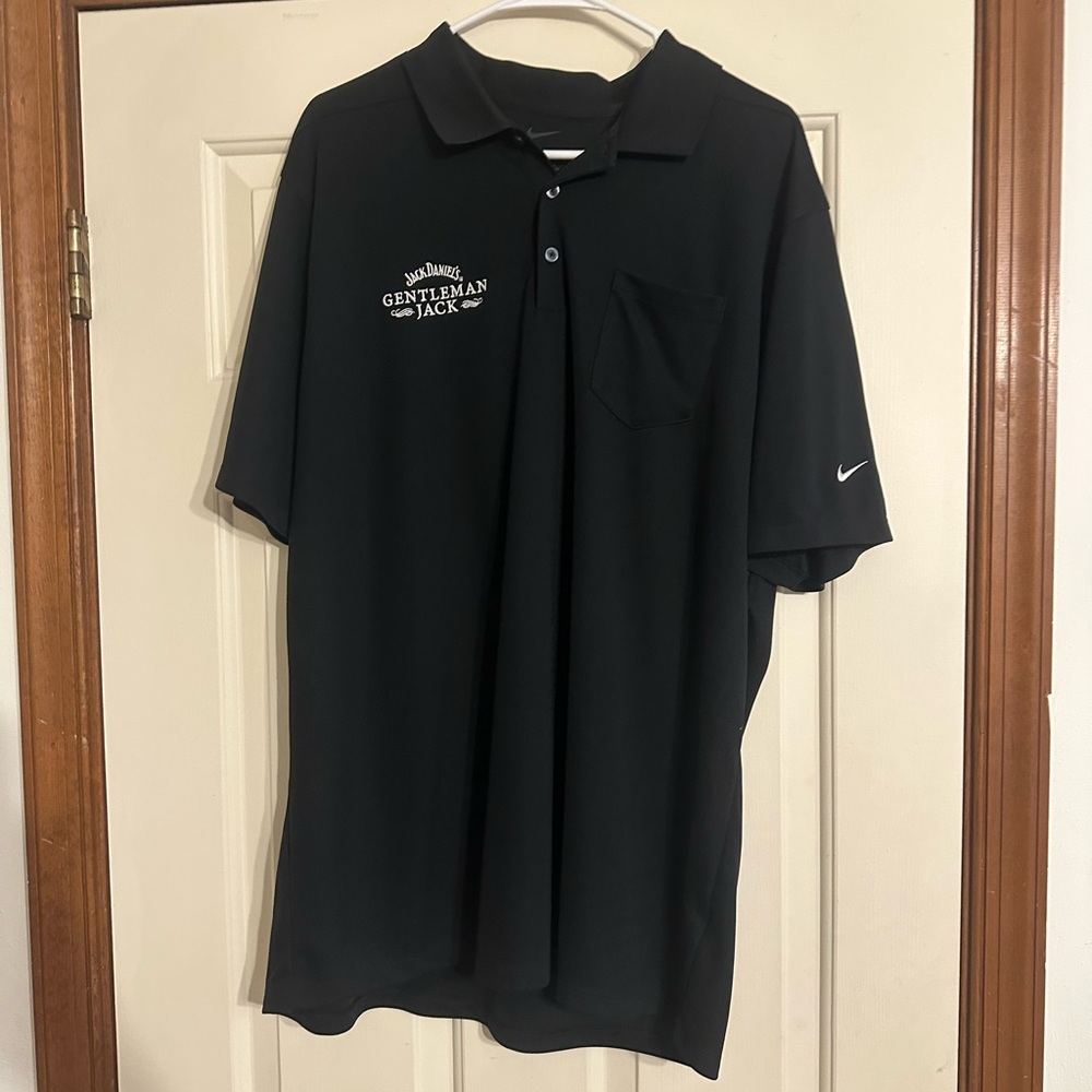 Nike Dark Polo Shirt with Embroidered Logo